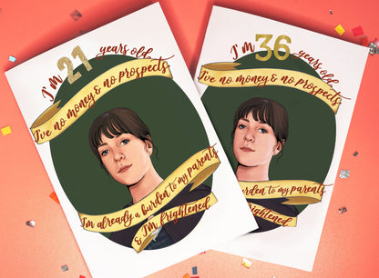 I'm 27 Years Old Pride & Prejudice/Charlotte Lucas inspired Birthday Card