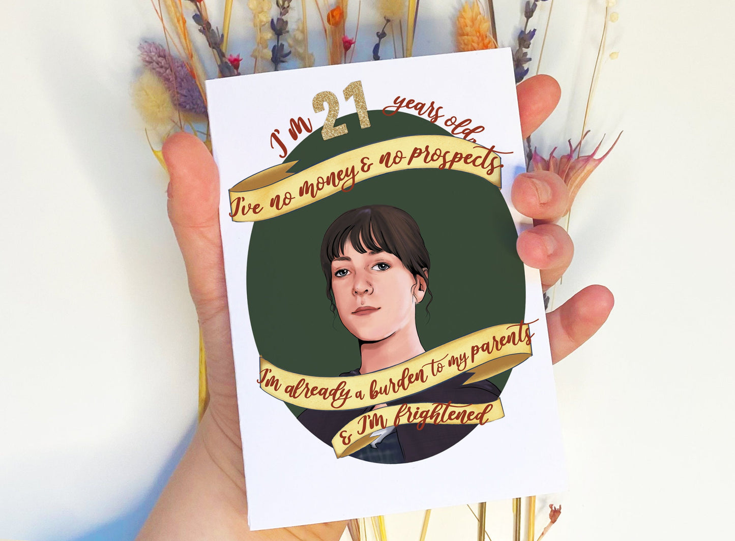 I'm 27 Years Old Pride & Prejudice/Charlotte Lucas inspired Birthday Card