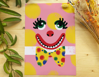 Mr Blobby inspired A4/A3 Print - comes with a FREE PRINT!