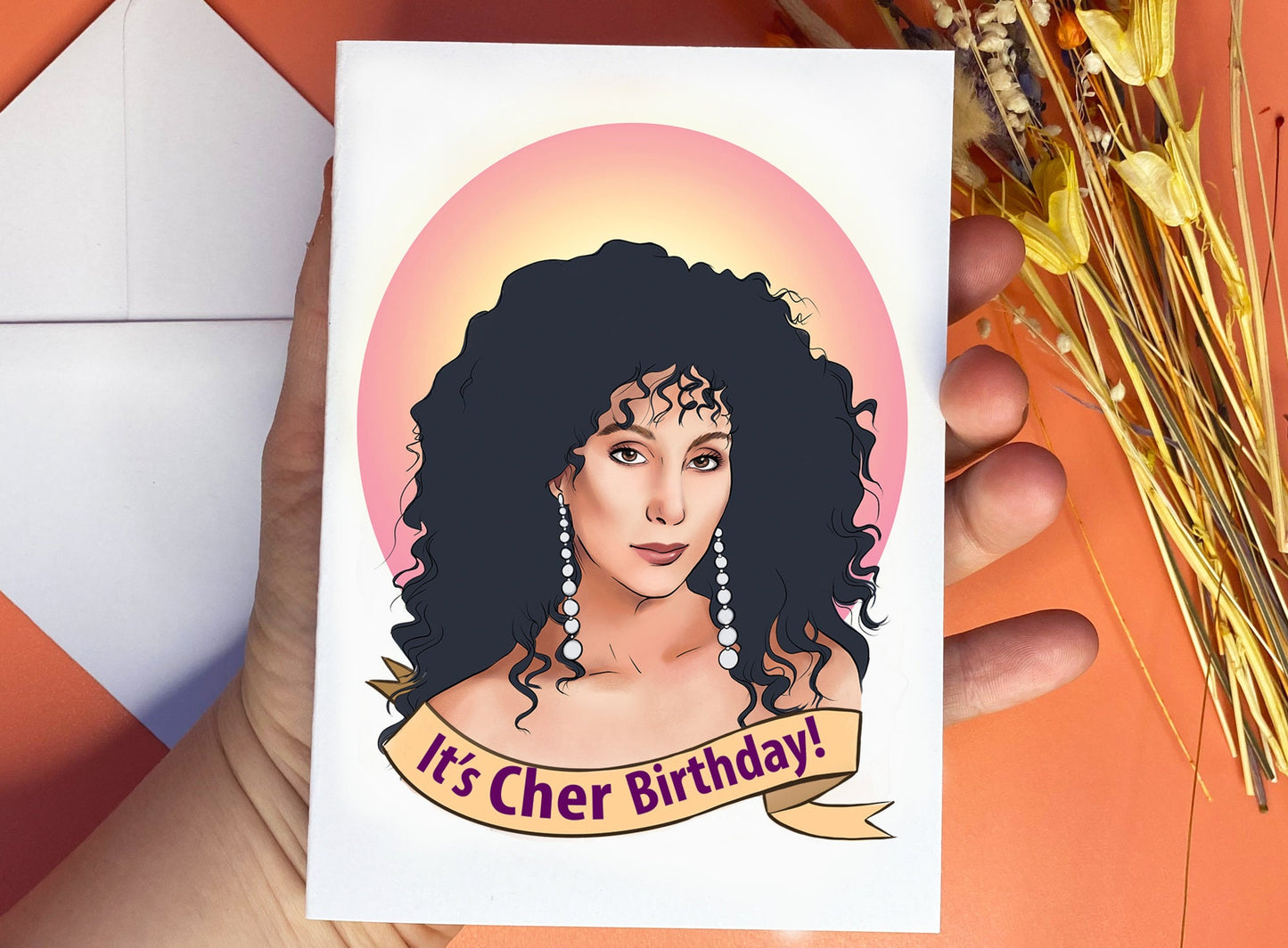 It's Cher Birthday Greetings Card - Friendship, Birthday, Pun, Funny, Blank, SIZE C6