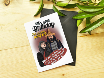 What We Do In The Shadows cursed hat inspired Birthday Card