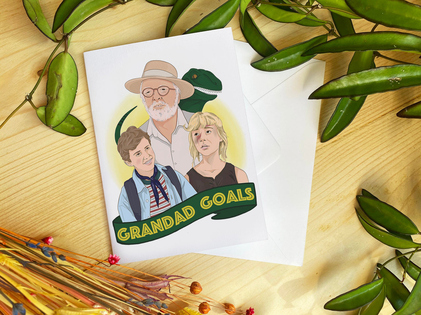 Grandad Goals - Jurassic Park Themed Greetings Card