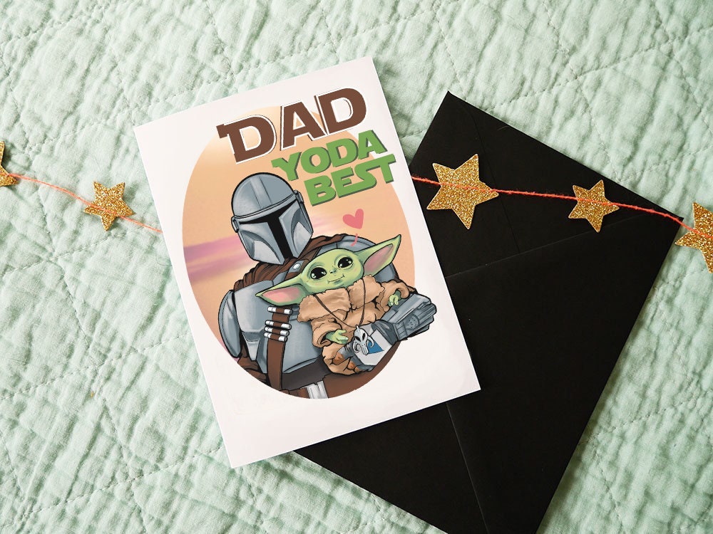 Dad, Yoda best! The Mandalorian & Grogu Star Wars inspired Father's Day Card