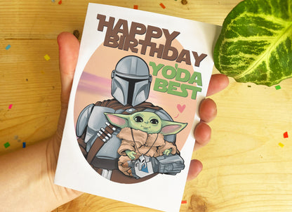 Happy Birthday, Yoda best! The Mandalorian & Grogu Star Wars inspired Birthday Card