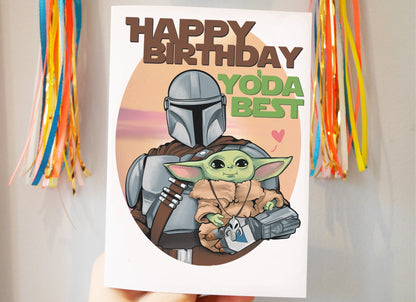 Happy Birthday, Yoda best! The Mandalorian & Grogu Star Wars inspired Birthday Card