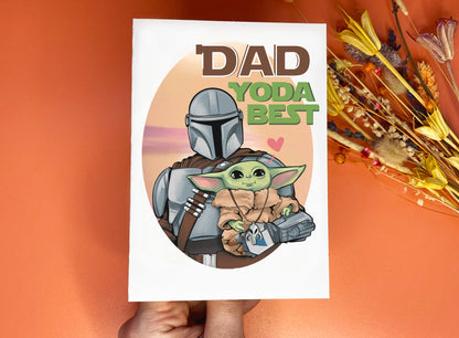 Dad, Yoda best! The Mandalorian & Grogu Star Wars inspired Father's Day Card