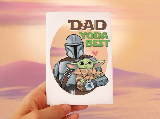 Dad, Yoda best! The Mandalorian & Grogu Star Wars inspired Father's Day Card