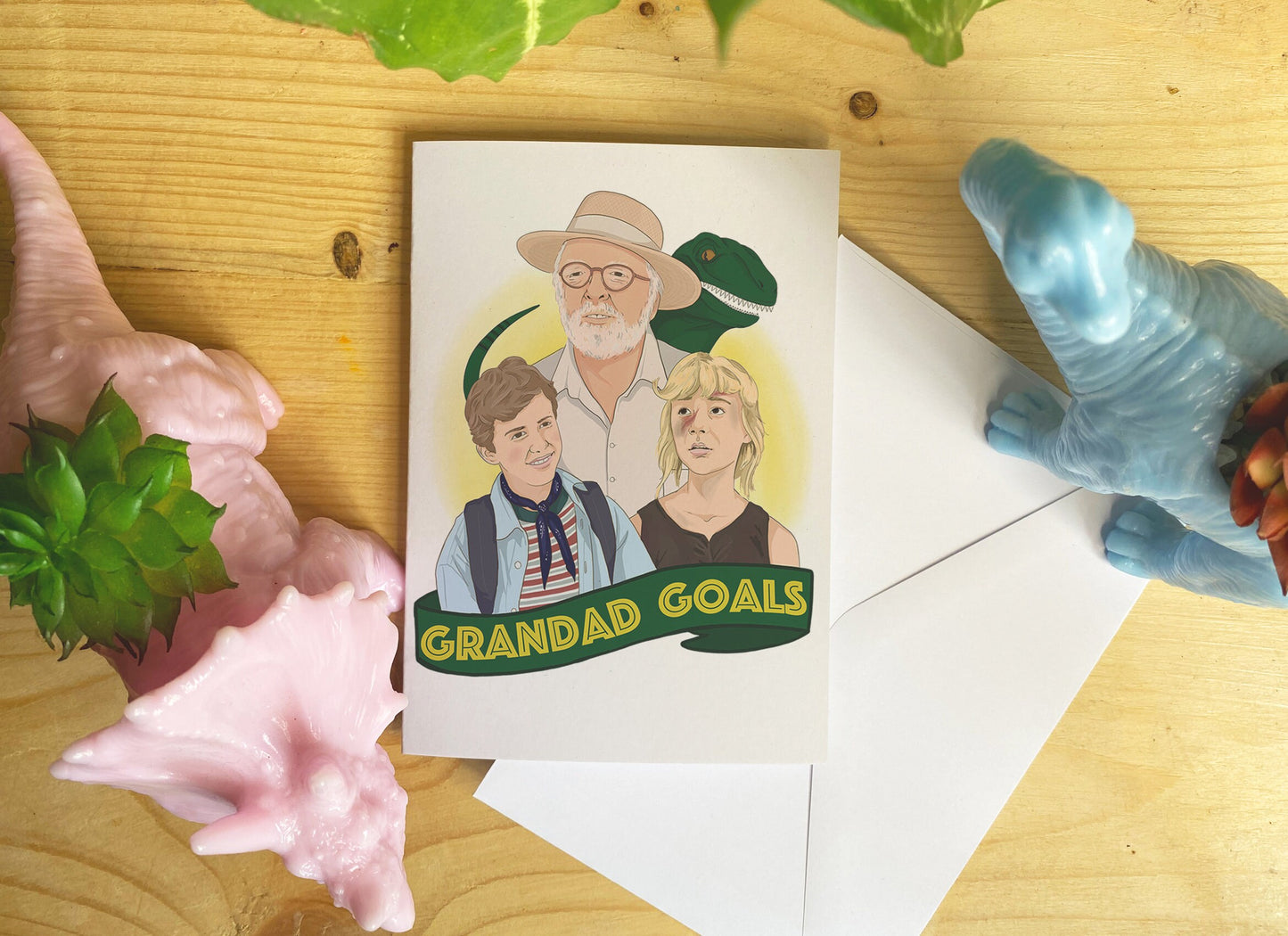 Grandad Goals - Jurassic Park Themed Greetings Card