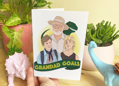 Grandad Goals - Jurassic Park Themed Greetings Card