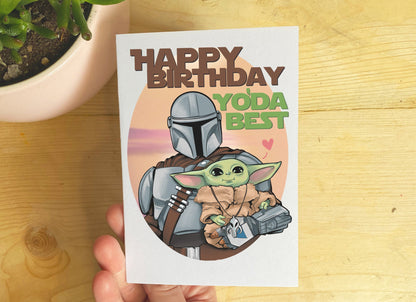 Happy Birthday, Yoda best! The Mandalorian & Grogu Star Wars inspired Birthday Card