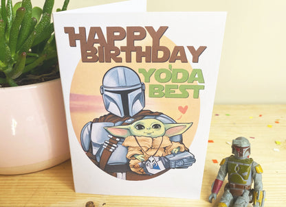 Happy Birthday, Yoda best! The Mandalorian & Grogu Star Wars inspired Birthday Card