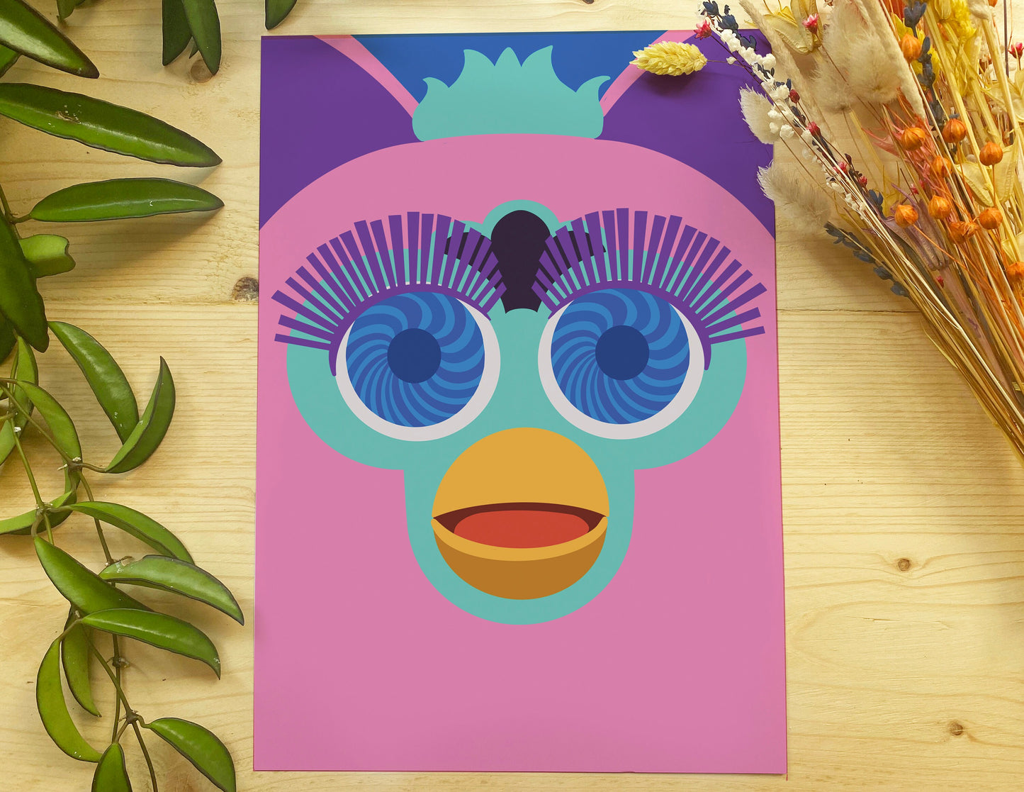 Furby inspired abstract A4 Print- FREE PRINT with every PRINT order!