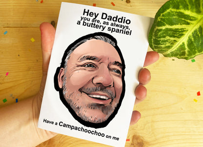 Bob Mortimer Train Guy inspired Card for Dad - Have a Campachoochooo me! SIZE C6