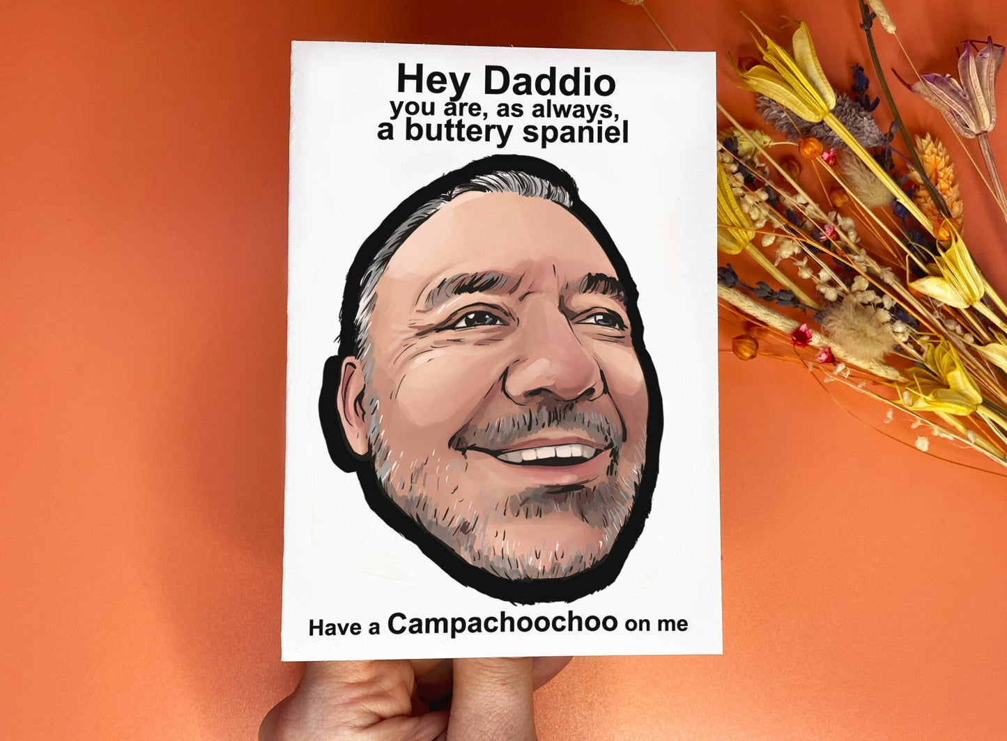 Bob Mortimer Train Guy inspired Card for Dad - Have a Campachoochooo me! SIZE C6