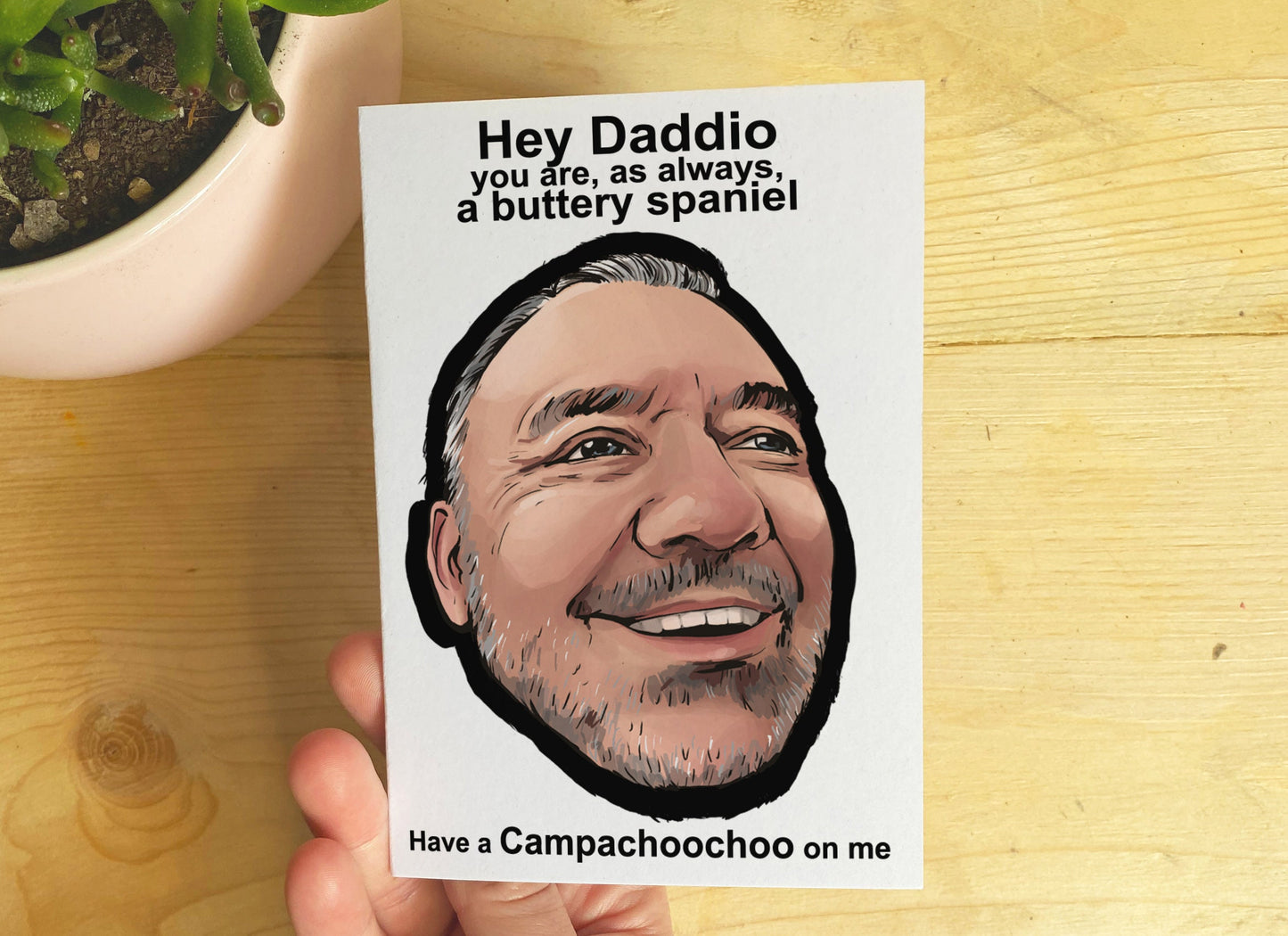 Bob Mortimer Train Guy inspired Card for Dad - Have a Campachoochooo me! SIZE C6