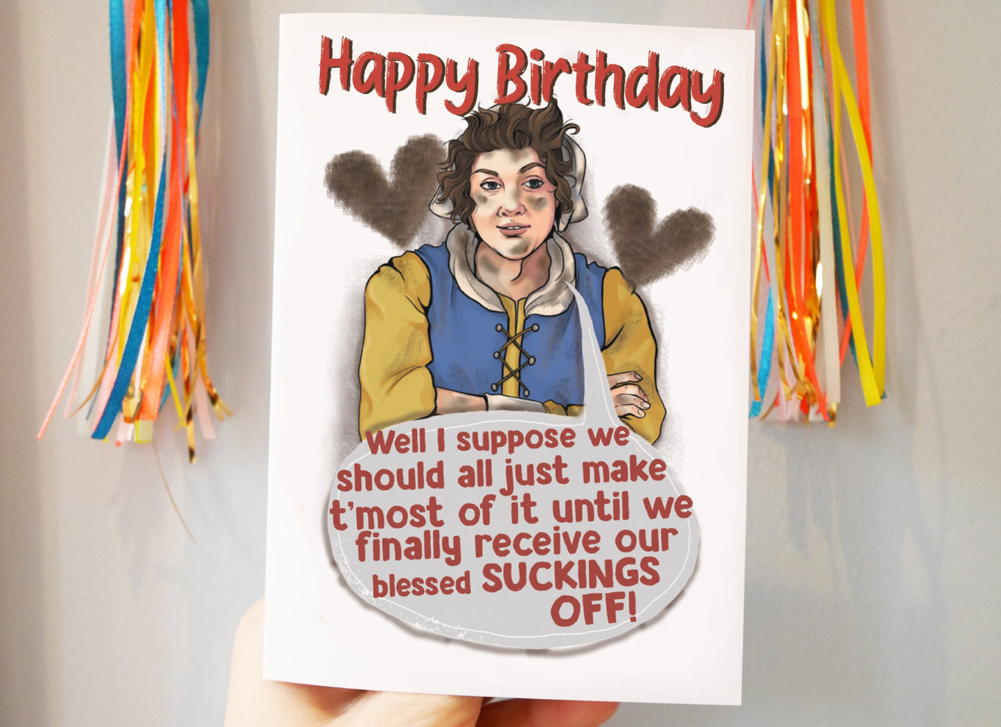 Happy Birthday - Sucked Off Mary from TV Show Ghosts inspired Card