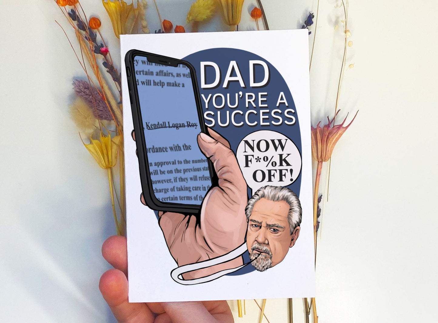 Succession inspired TV show Father's Day card - Dad, You're A Success!