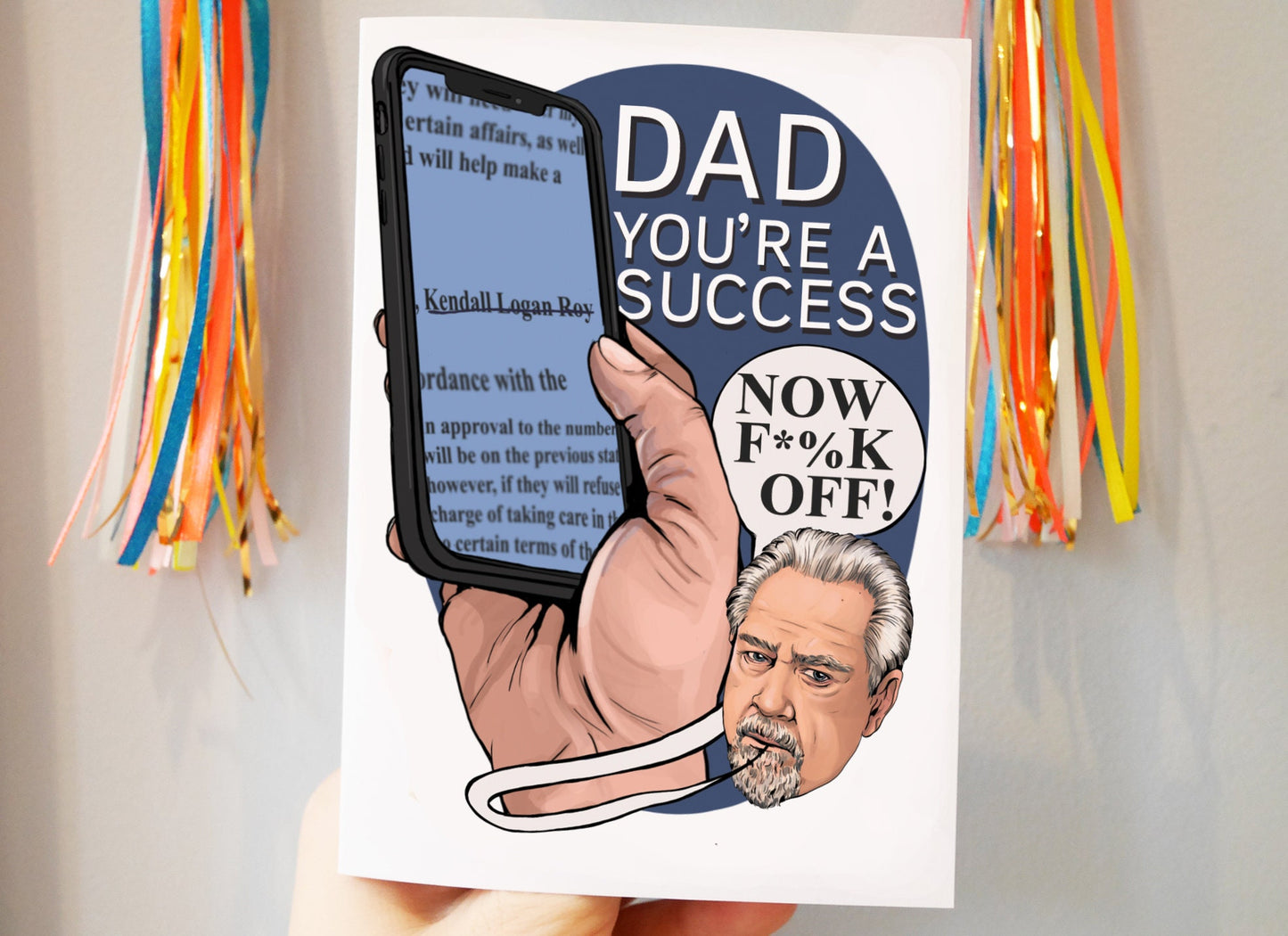 Succession inspired TV show Father's Day card - Dad, You're A Success!