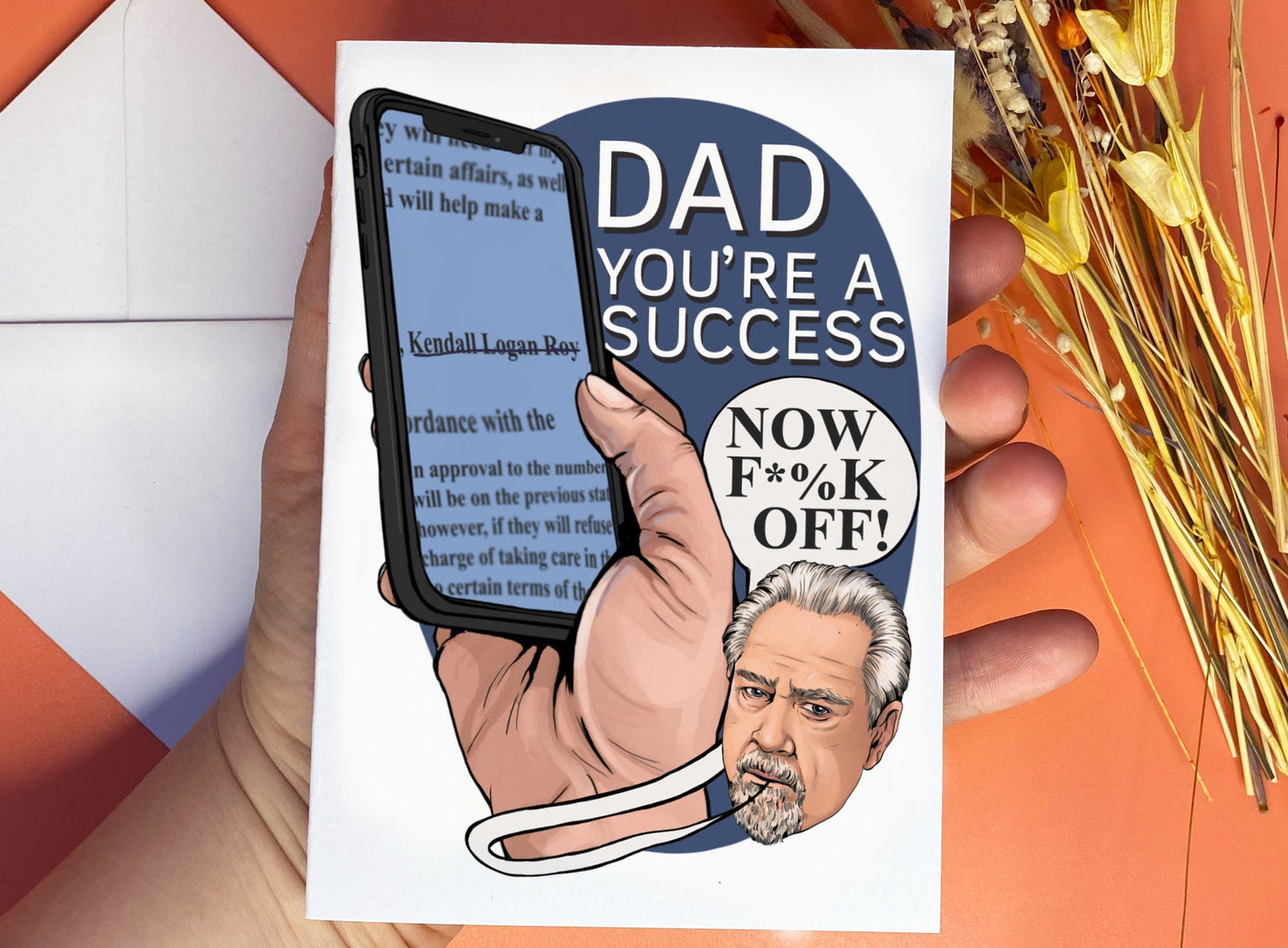 Succession inspired TV show Father's Day card - Dad, You're A Success!