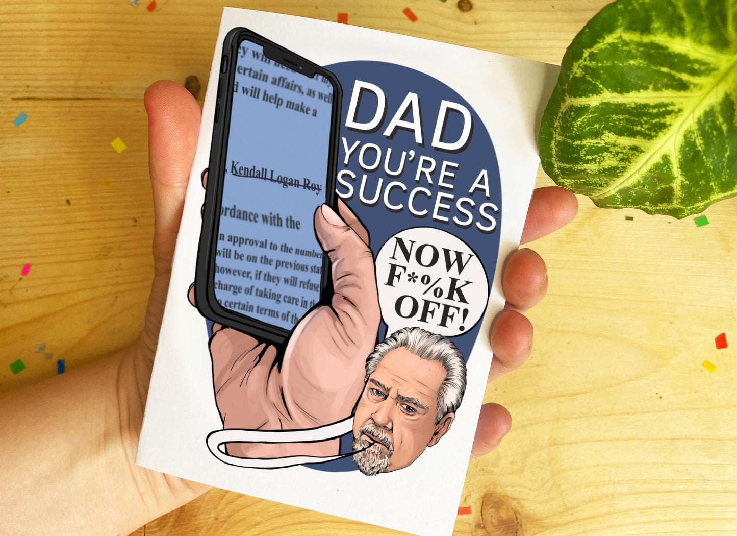 Succession inspired TV show Father's Day card - Dad, You're A Success!