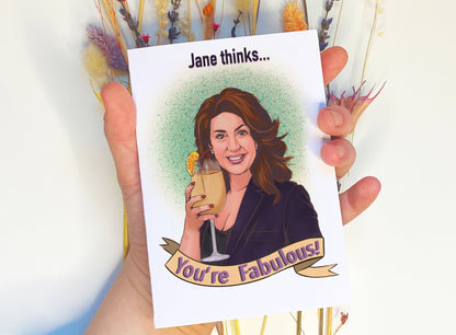 Jane McDonald Birthday Greetings Card - 'You're Fabulous'