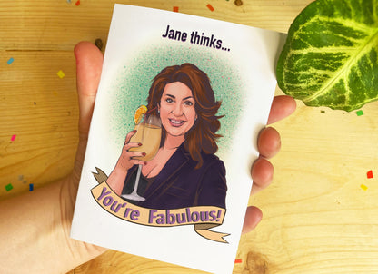 Jane McDonald Birthday Greetings Card - 'You're Fabulous'