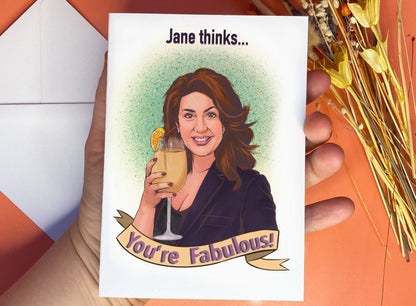 Jane McDonald Birthday Greetings Card - 'You're Fabulous'