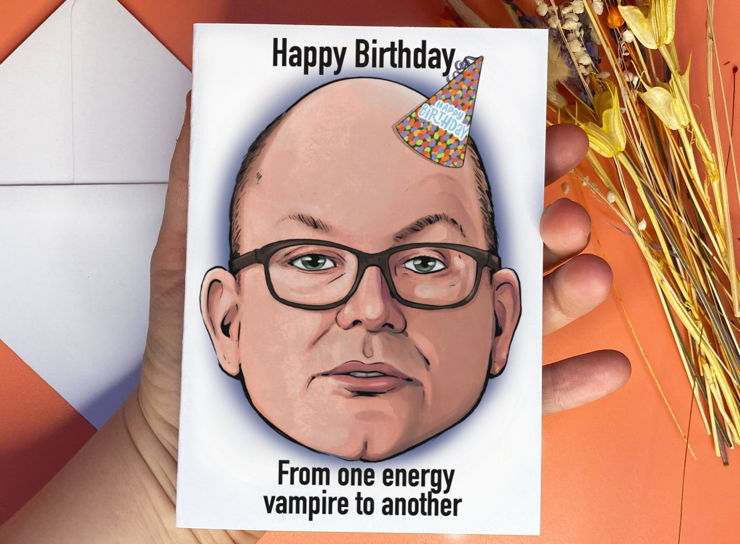 Colin Energy Vampire What We Do In The Shadows inspired Birthday Card