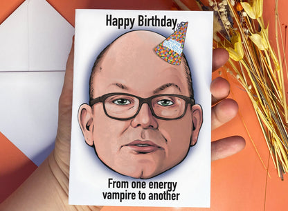 Colin Energy Vampire What We Do In The Shadows inspired Birthday Card