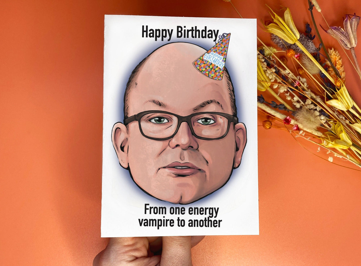 Colin Energy Vampire What We Do In The Shadows inspired Birthday Card