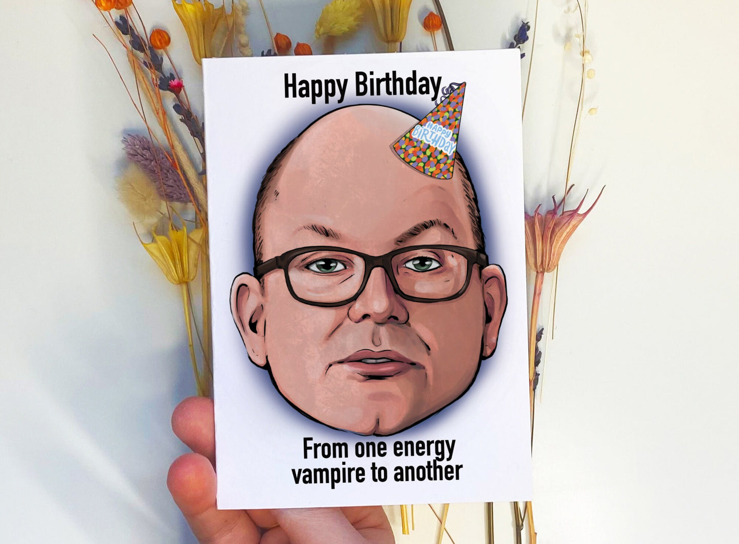 Colin Energy Vampire What We Do In The Shadows inspired Birthday Card