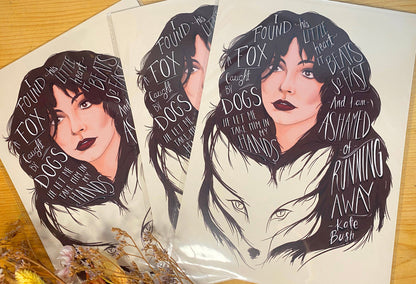 Hounds of Love Kate Bush inspired A4 print - FREE PRINT with every ORDER!