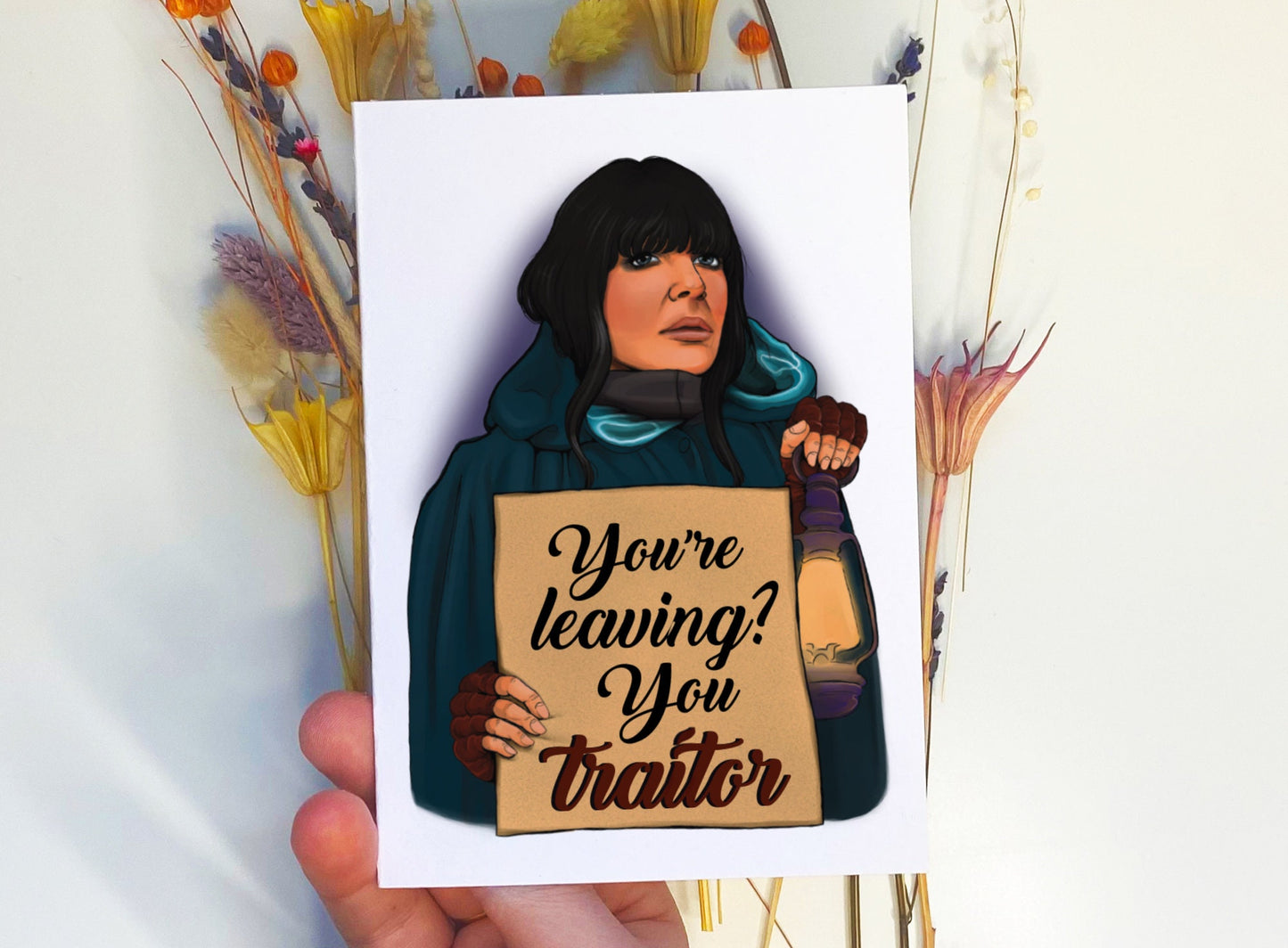 Funny Traitors UK themed Leaving card - You're Leaving? You traitor!