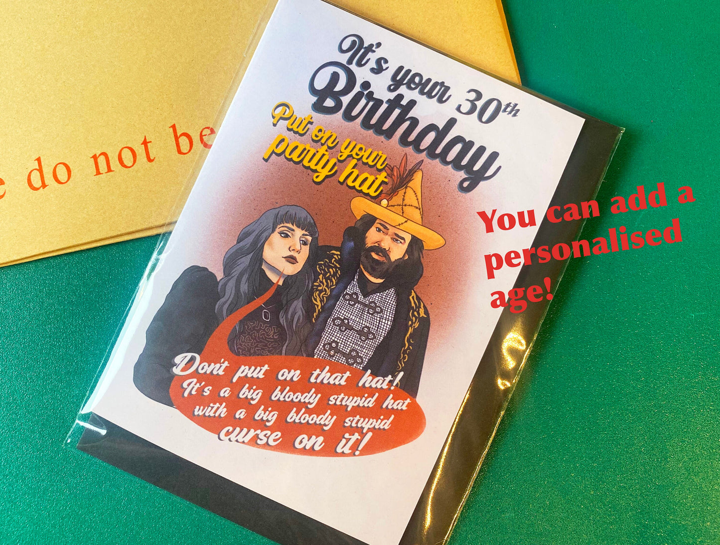 What We Do In The Shadows cursed hat inspired Birthday Card