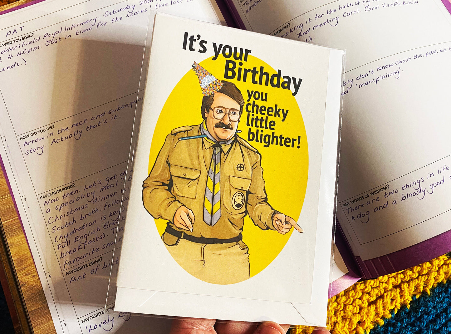 It's Your Birthday You Cheeky Little Blighter - Pat Butcher from Ghosts inspired Card