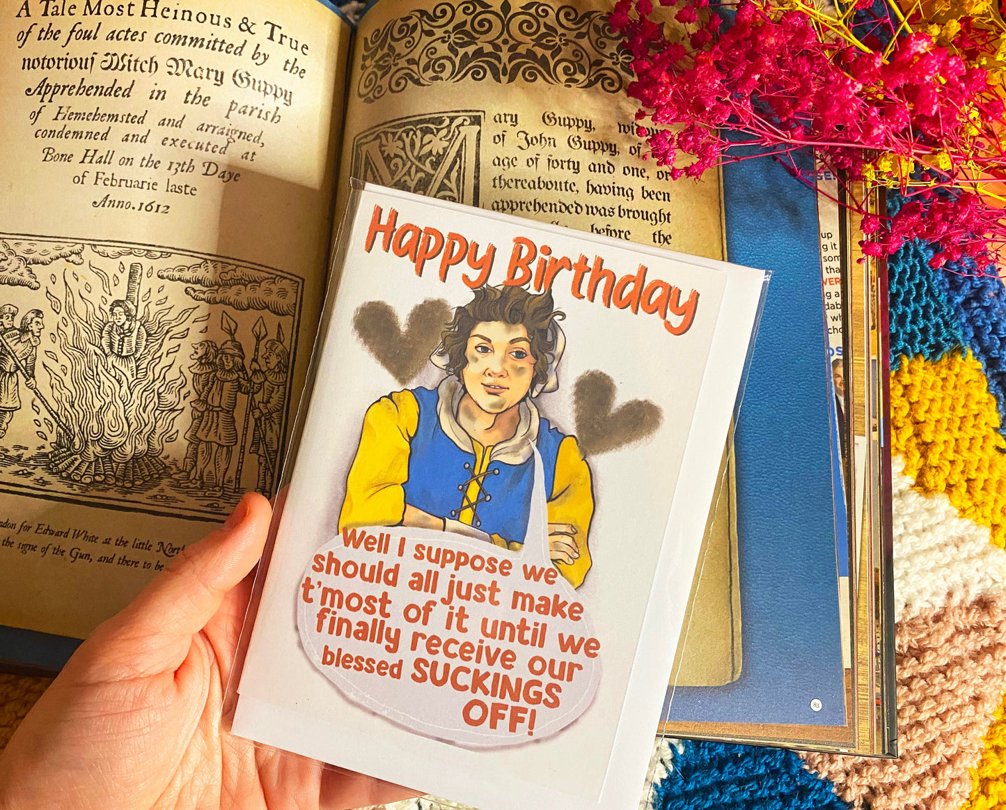 Happy Birthday - Sucked Off Mary from TV Show Ghosts inspired Card