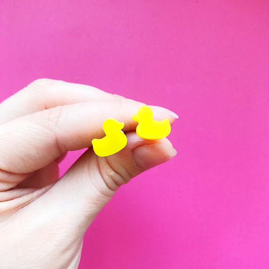 Yellow Duck Stud Earrings