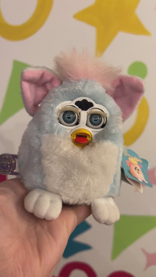 1999 Boxed Baby Blue Furby Baby - Working with voice!